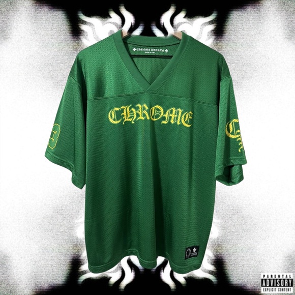 Chrome Hearts Green Mesh Football Jersey